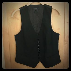 H&M Women’s Black Pinstripe Vest, Size 8